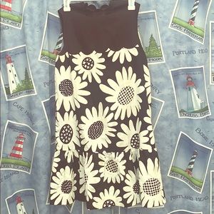 Black and white floral Dress